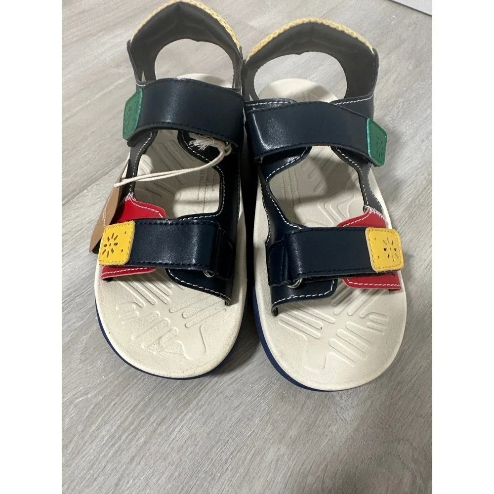 Flower Mountain Naturino‎ Sandals Kids 2 Navy Multi New FM76KD002 Colorblock